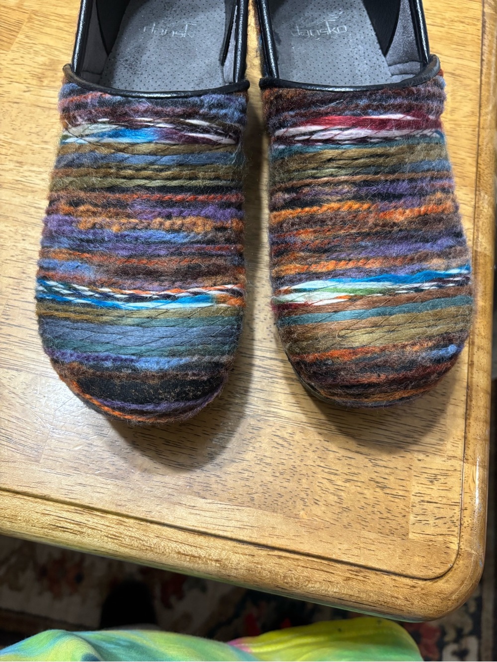 Dansko Professional-Style Multicolor Wool Clogs - Picture 4 of 7